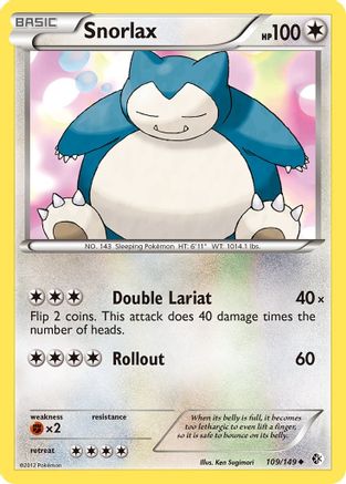 Snorlax (109/149) Reverse Holofoil [Boundaries Crossed] - Uncommon