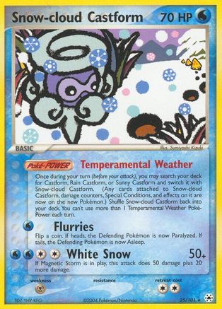 Snow-cloud Castform (25/101) Reverse Holofoil [Hidden Legends] - Rare