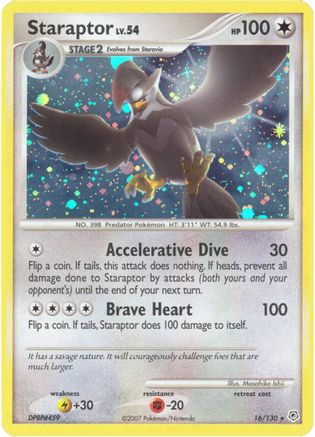 Staraptor (16/130) Reverse Holofoil [Diamond and Pearl] - Holo Rare