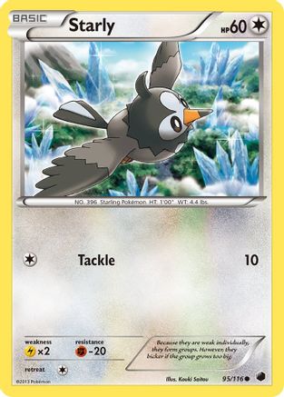 Starly (95/116) Reverse Holofoil [Plasma Freeze] - Common