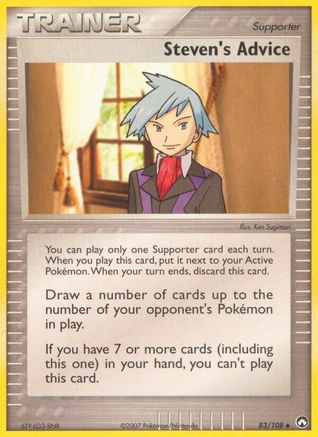 Steven's Advice (083/108) Reverse Holofoil [Power Keepers] - Uncommon