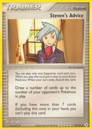 Steven's Advice (092/101) Reverse Holofoil [Hidden Legends] - Uncommon