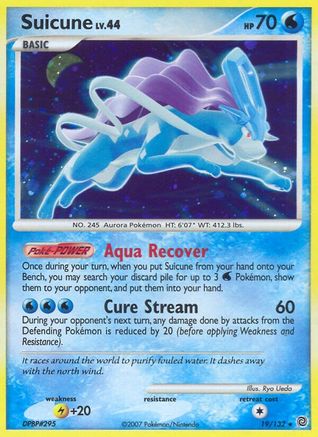 Suicune (19/132) Reverse Holofoil [Secret Wonders] - Holo Rare