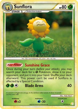 Sunflora (031/123) Reverse Holofoil [HeartGold SoulSilver] - Rare