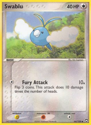 Swablu (66/108) Reverse Holofoil [Power Keepers] - Common