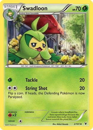 Swadloon (2/101) Reverse Holofoil [Noble Victories] - Uncommon