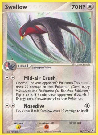 Swellow (49/107) Reverse Holofoil [Deoxys] - Uncommon