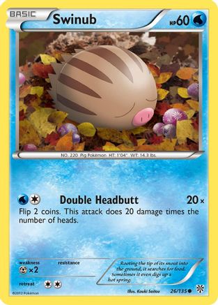 Swinub (26/135) Reverse Holofoil [Plasma Storm] - Common
