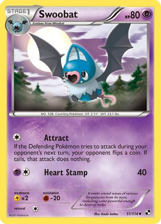 Swoobat (51/114) [Black and White] - Uncommon