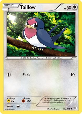 Taillow (112/149) Reverse Holofoil [Boundaries Crossed] - Common