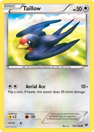 Taillow (102/146) Reverse Holofoil [XY Base Set] - Common
