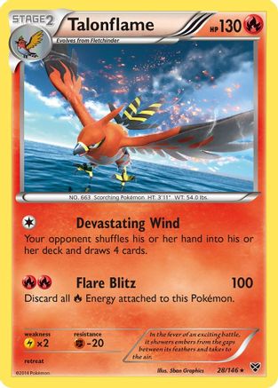 Talonflame (028/146) Holofoil [XY Base Set] - Holo Rare
