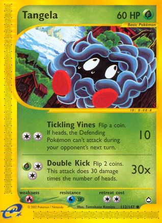 Tangela (112/147) Reverse Holofoil [Aquapolis] - Common
