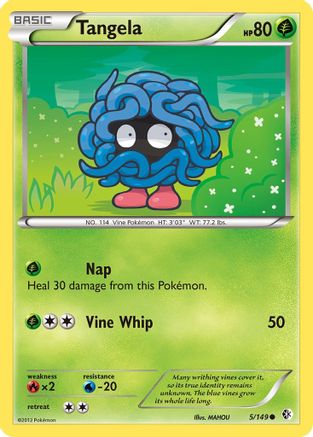 Tangela (5/149) Reverse Holofoil [Boundaries Crossed] - Common