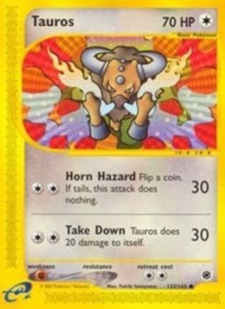 Tauros (133/165) Reverse Holofoil [Expedition] - Common