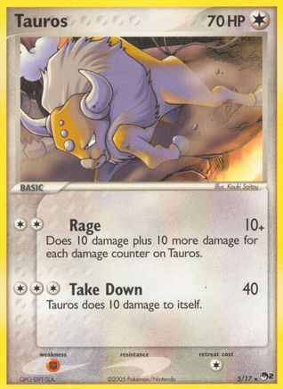 Tauros (005/17) Holofoil [POP Series 2] - Rare