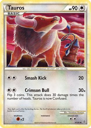 Tauros (41/95) Reverse Holofoil [Unleashed] - Uncommon