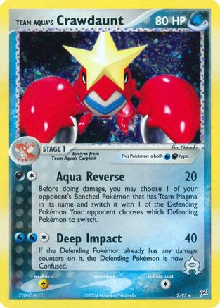 Team Aqua's Crawdaunt (2/95) Reverse Holofoil [Team Magma vs Team Aqua] - Holo Rare