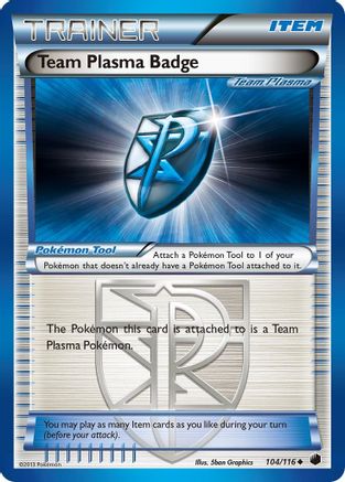 Team Plasma Badge (Team Plasma) (104/116) Reverse Holofoil [Plasma Freeze] - Uncommon