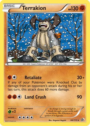 Terrakion (84/113) Reverse Holofoil [Legendary Treasures] - Holo Rare