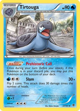 Tirtouga (27/101) Reverse Holofoil [Plasma Blast] - Uncommon