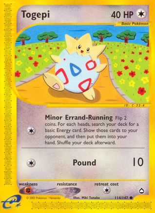 Togepi 114/147  Aquapolis - Common