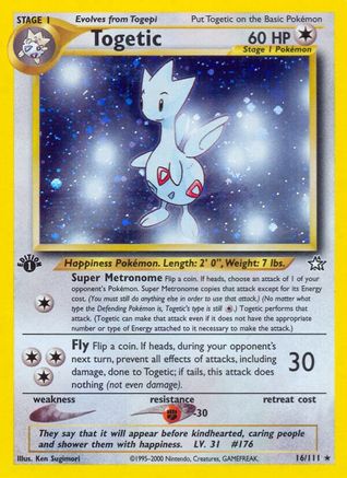 Togetic (016/111) 1st Edition Holofoil [Neo Genesis] - Holo Rare