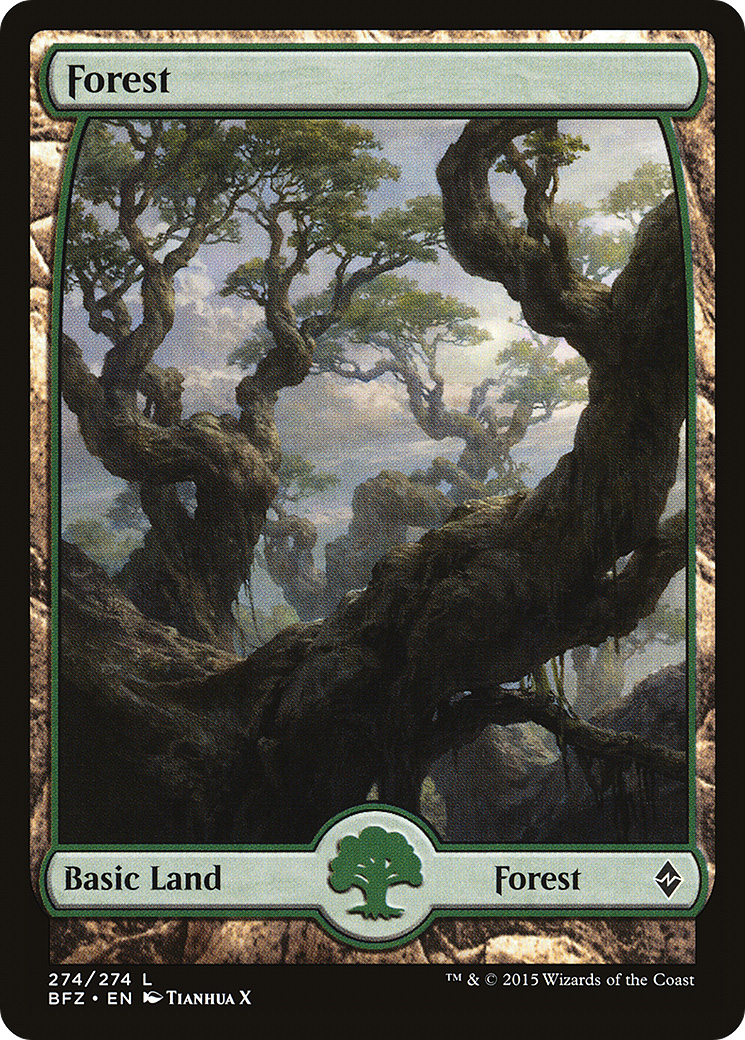 Forest (274) - Full Art (BFZ-274) - Battle for Zendikar