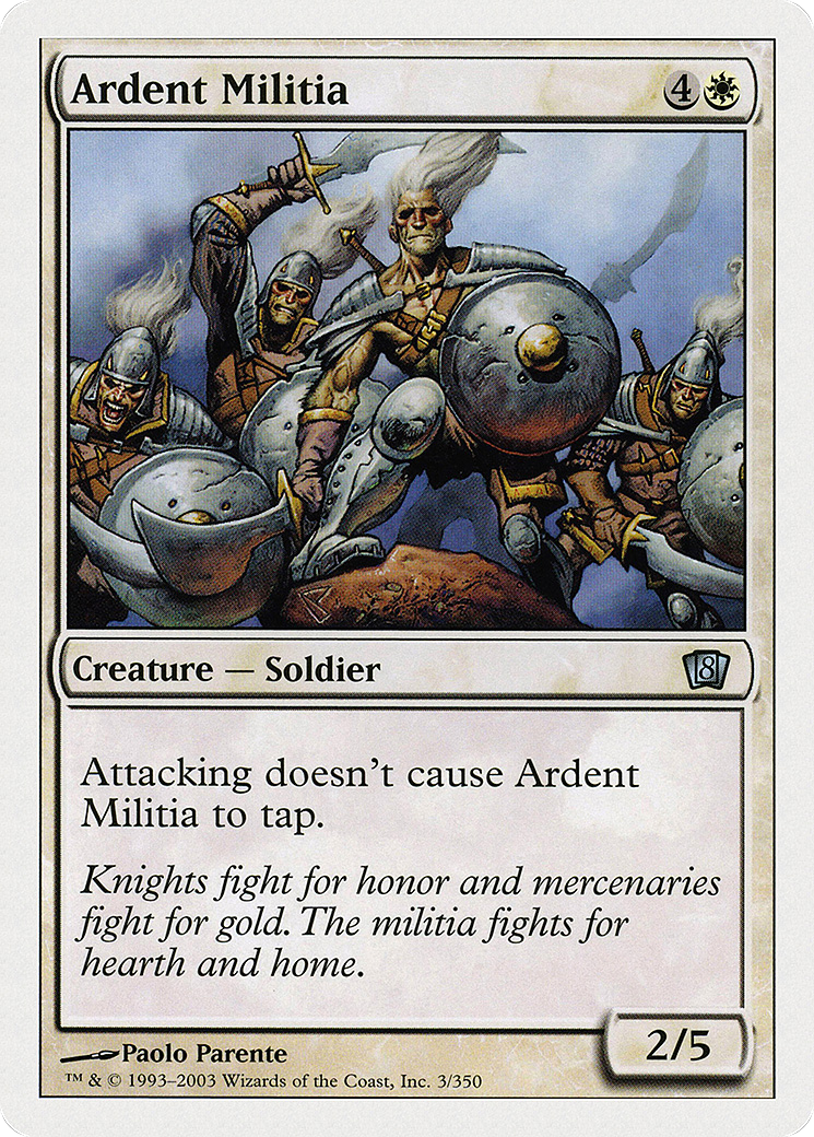 Ardent Militia (8ED-003) - 8th Edition Foil