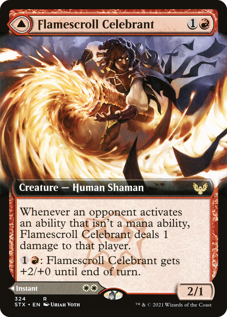 Flamescroll Celebrant (Extended Art) (STX-324) - Strixhaven: School of Mages: (Extended Art) Foil