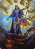 Kasmina, Enigma Sage // Kasmina, Enigma Sage (ASTX-029) - Strixhaven Art Series (Borderless) Foil