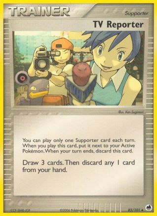 TV Reporter (082/101) Reverse Holofoil [Dragon Frontiers] - Uncommon