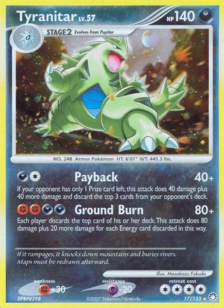 Tyranitar (17/123) Reverse Holofoil [Mysterious Treasures] - Holo Rare