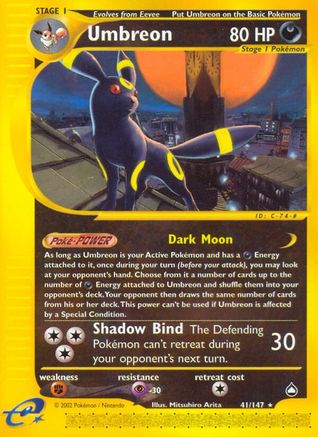 Umbreon (41/147) Reverse Holofoil [Aquapolis] - Rare