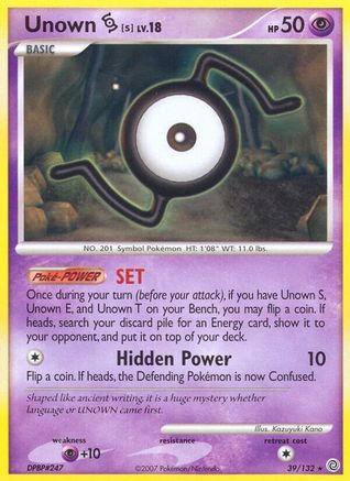 Unown [S] (39/132) Reverse Holofoil [Secret Wonders] - Rare