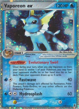 Vaporeon ex (110/113) Holofoil [Delta Species] - Ultra Rare