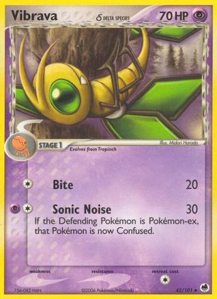 Vibrava (Delta Species) (42/101) Reverse Holofoil [Dragon Frontiers] - Uncommon