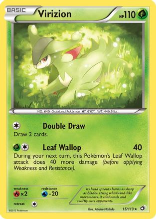 Virizion (015/113) Reverse Holofoil [Legendary Treasures] - Holo Rare