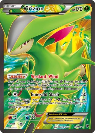 Virizion EX (Full Art) (96/101) Holofoil [Plasma Blast] - Ultra Rare