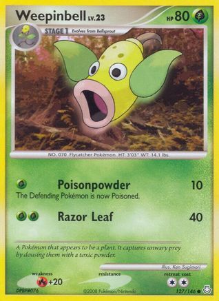 Weepinbell (127/146) Reverse Holofoil [Legends Awakened] - Common