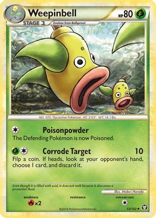 Weepinbell (53/102) Reverse Holofoil [Triumphant] - Uncommon