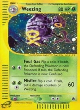 Weezing (32/165) Holofoil [Expedition] - Holo Rare