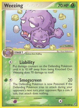 Weezing (51/107) Reverse Holofoil [Deoxys] - Uncommon