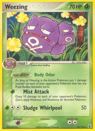 Weezing (033/113) Reverse Holofoil [Delta Species] - Rare