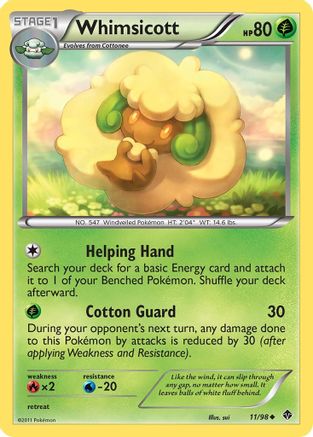 Whimsicott (11/98) Reverse Holofoil [Emerging Powers] - Uncommon