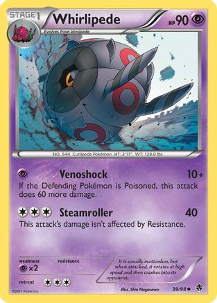 Whirlipede (39/98) Reverse Holofoil [Emerging Powers] - Uncommon