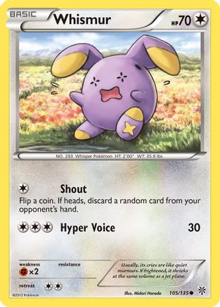 Whismur (105/135) Reverse Holofoil [Plasma Storm] - Common
