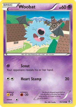Woobat (70/149) Reverse Holofoil [Boundaries Crossed] - Common