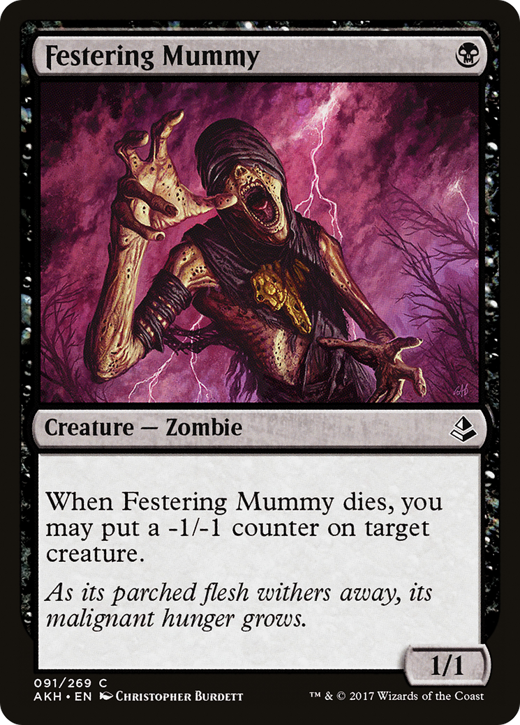 Festering Mummy (AKH-091) - Amonkhet Foil