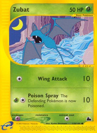 Zubat (118/144) Reverse Holofoil [Skyridge] - Common